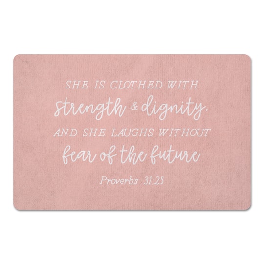 18" x 27" Clothed with Strength Dignity Floor Mat